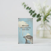 Visitekaartje voor grafisch ontwerp van noodvoeder (Staand voorkant)