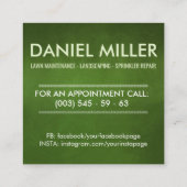 Visitekaartje voor graszorg en landschapsarchitect (Achterkant)