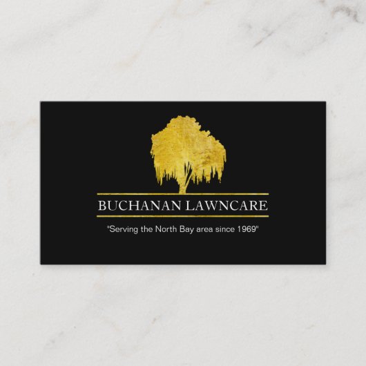 Visitekaartje voor graszorg en tuinonderhoud (Voorkant)