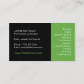 Visitekaartje voor graszorg en tuinonderhoud (Achterkant)