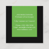 Visitekaartje voor graszorg en tuinonderhoud (Achterkant)