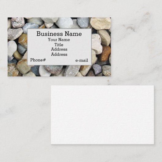 Visitekaartje voor grindontwerp (Voorkant / Achterkant)