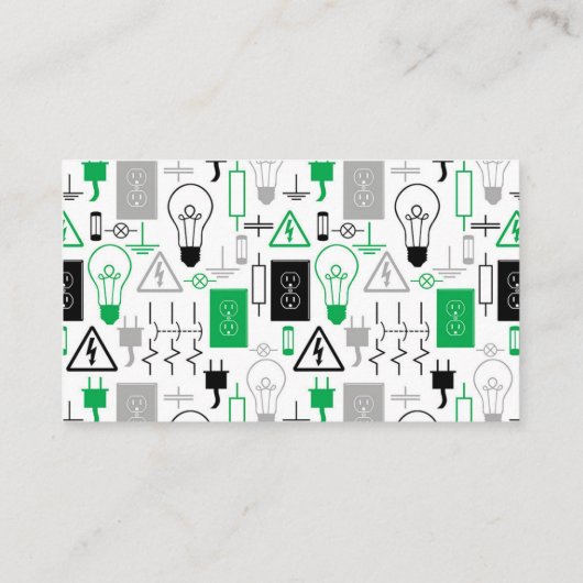 Visitekaartje voor groene elektrische apparaten (Achterkant)