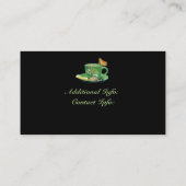 Visitekaartje voor groene en zwarte koffiebeker 2 (Achterkant)