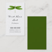 Visitekaartje voor groene libellen | Dragon Fly Ca (Voorkant / Achterkant)