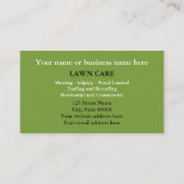 Visitekaartje voor groengrasgrasvergroening (Achterkant)