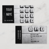 visitekaartje voor grunge toetsenblok (Voorkant / Achterkant)