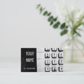 visitekaartje voor grunge toetsenblok (Staand voorkant)