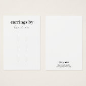 Visitekaartje voor haarklemmen (Voorkant /achterkant)