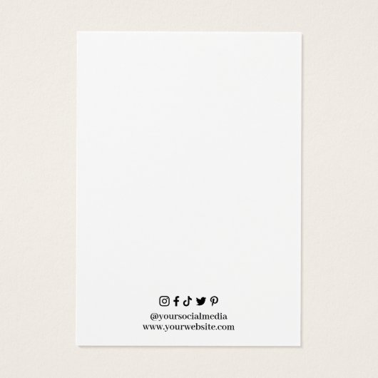 Visitekaartje voor haarklemmen (Achterkant)