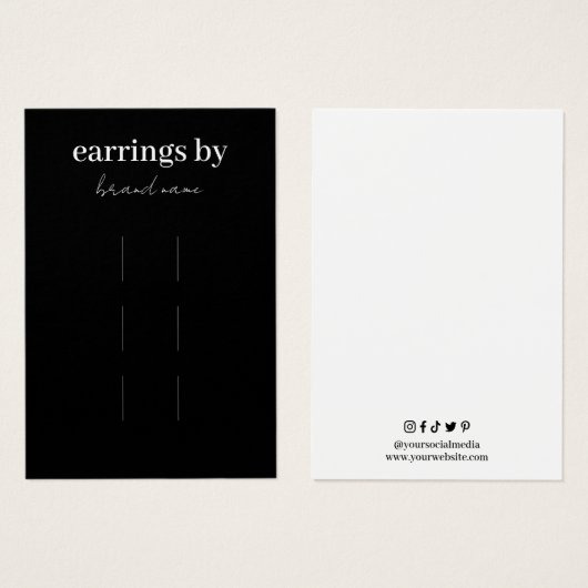 Visitekaartje voor haarklemmen (Voorkant /achterkant)