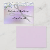 Visitekaartje voor haarlijst in gemengde lavendel (Voorkant / Achterkant)