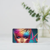 Visitekaartje voor Haarstylist (Staand voorkant)