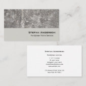 Visitekaartje voor handbediening voor de bouw (Voorkant / Achterkant)