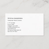 visitekaartje voor handdiensten met beton (Achterkant)