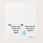 Visitekaartje voor handdoeken (Buitenkant ongevouwen)