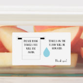Visitekaartje voor handdoeken labels (Aangebracht)