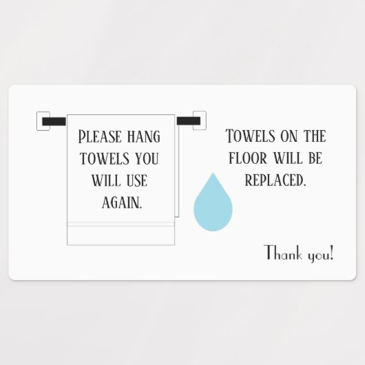 Visitekaartje voor handdoeken labels (Design 2)