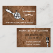 Visitekaartje voor handig man of bouwer (Voorkant / Achterkant)