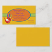 Visitekaartje voor handmatige kinderopvang (Voorkant / Achterkant)