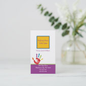 Visitekaartje voor handmatige kinderopvang (Staand voorkant)