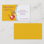 Visitekaartje voor handmatige kinderopvang (Voorkant / Achterkant)