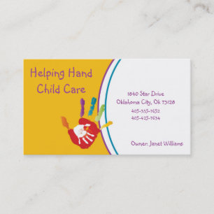 Visitekaartje voor handmatige kinderopvang