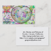 Visitekaartje voor hart en vlinder (Voorkant / Achterkant)