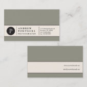 Visitekaartje voor hedendaags monogram (Voorkant / Achterkant)