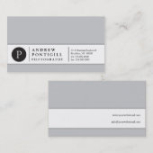 Visitekaartje voor hedendaags monogram (Voorkant / Achterkant)