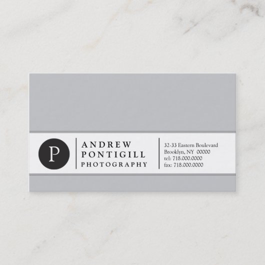 Visitekaartje voor hedendaags monogram (Voorkant)