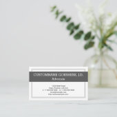 Visitekaartje voor hedendaagse en trendy advocaten (Staand voorkant)