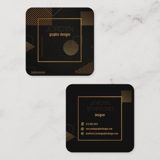 visitekaartje voor hedendaagse grafische vormgevin (Voorkant / Achterkant)