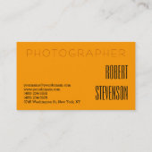 Visitekaartje voor hedendaagse grijze geel fotogra (Achterkant)