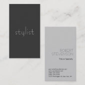 Visitekaartje voor hedendaagse grijze platte stijl (Voorkant / Achterkant)