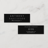 Visitekaartje voor hedendaagse Skinny Grey Manager (Voorkant / Achterkant)