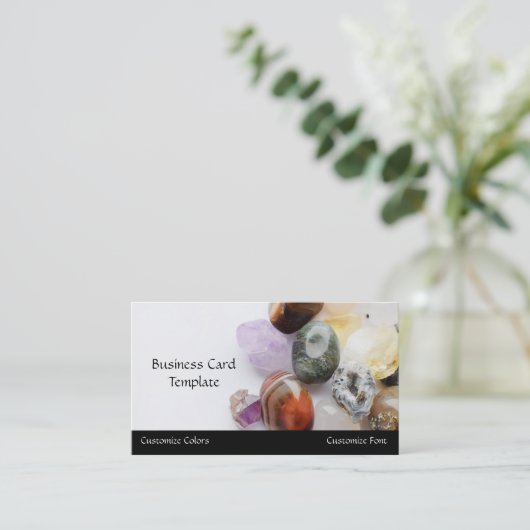 Visitekaartje voor herstelstenen (Staand voorkant)