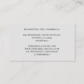 Visitekaartje voor het aanbrengen van vloerkleppen (Achterkant)