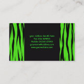 Visitekaartje voor het afdrukken van dieren (Achterkant)