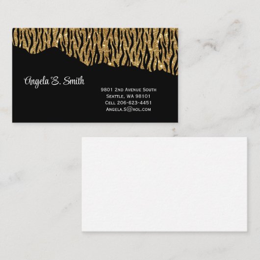 Visitekaartje voor het afdrukken van dieren (Voorkant / Achterkant)