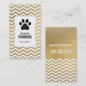 Visitekaartje voor het afdrukken van pootjes - fol (Voorkant / Achterkant)