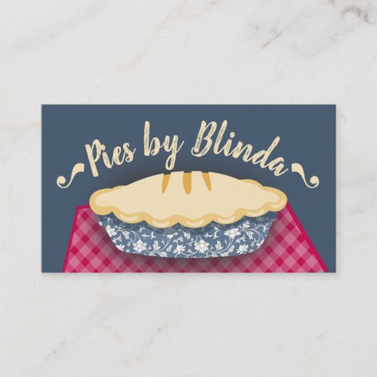 Visitekaartje voor het bakken van appeltaart (Voorkant)
