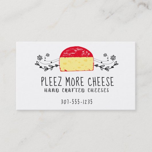 Visitekaartje voor het cateren van kwarts met hand (Voorkant)