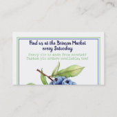 visitekaartje voor het conserven van blauwe bessen (Achterkant)