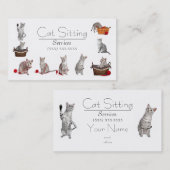 Visitekaartje voor het eten of het katten (Voorkant / Achterkant)