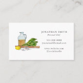 Visitekaartje voor het eten van verse levensmiddel (Voorkant)