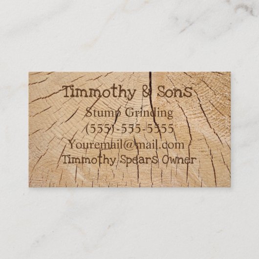 Visitekaartje voor het gemalen pomp (Voorkant)