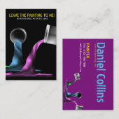 Visitekaartje voor het gieten van verf (Voorkant / Achterkant)