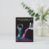 Visitekaartje voor het gieten van verf (Staand voorkant)