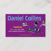 Visitekaartje voor het gieten van verf (Achterkant)